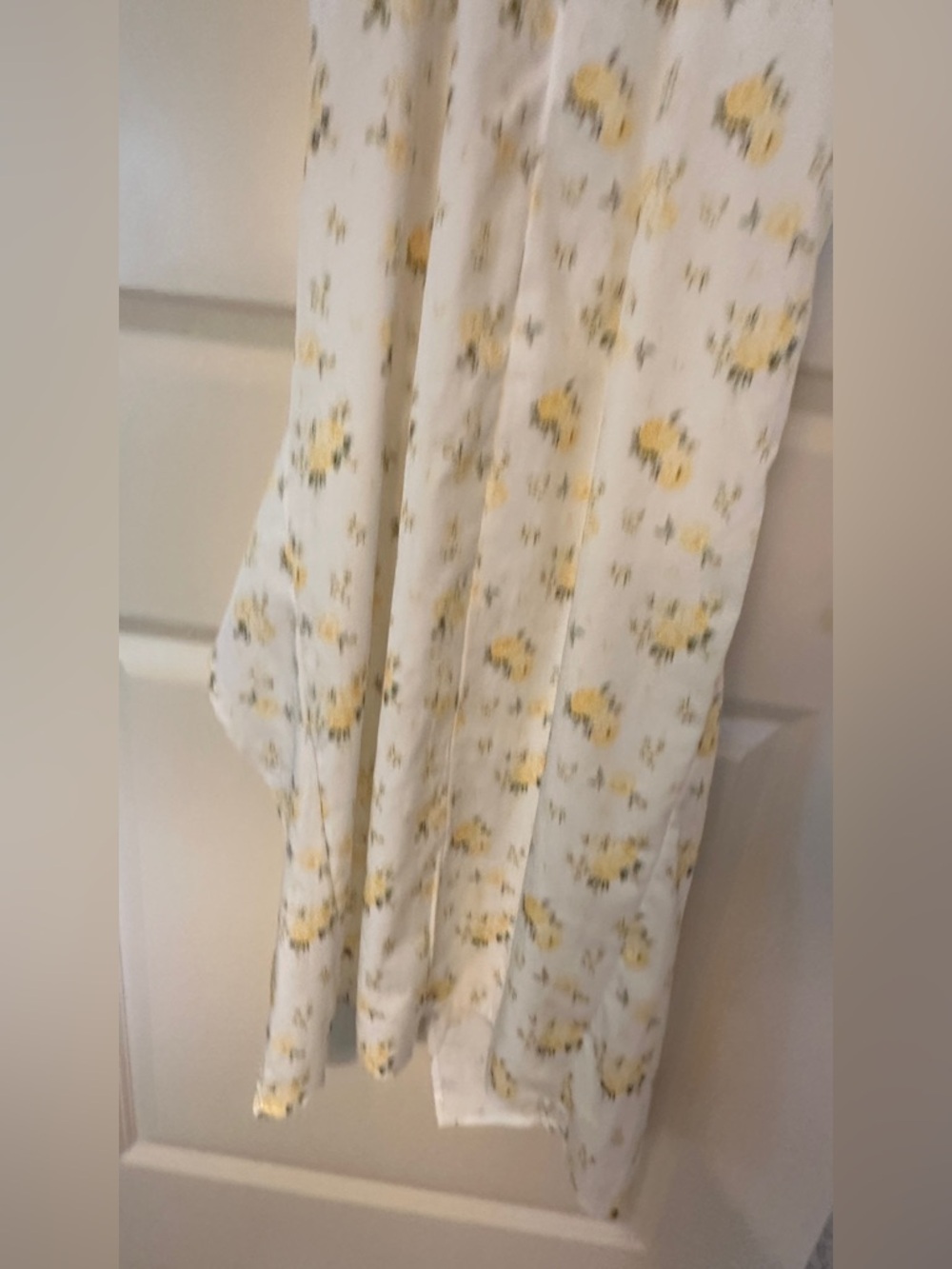 Shein White Yellow Spaghetti Strap Slit Midi Dress - Picture 10 of 10